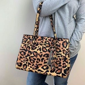 simply southern tote leopard